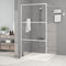 Inloopdouchewand 100x195 cm transparant ESG-glas wit