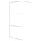 Inloopdouchewand 100x195 cm transparant ESG-glas wit