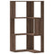 Hoekboekenkast 3-laags 50x50x102 cm bewerkt hout bruin eiken