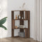 Hoekboekenkast 3-laags 50x50x102 cm bewerkt hout bruin eiken
