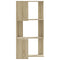 Hoekboekenkast 3-laags 50x50x102 cm bewerkt hout sonoma eiken