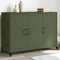 Dressoir 100,5x39x72 cm koudgewalst staal olijfgroen