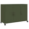 Dressoir 100,5x39x72 cm koudgewalst staal olijfgroen