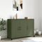 Dressoir 100,5x39x72 cm koudgewalst staal olijfgroen
