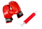 Boksset kind - zwart/rood - 124 x 40 cm - zelfoprichtend