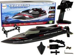 Bestuurbare boot - zwart - 48x12x9.5 cm - 60 km/h