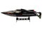 Bestuurbare boot - zwart - 48x12x9.5 cm - 60 km/h