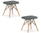 Design kruk - set van 2 - grijs - 45.5x42.5x40.5 cm