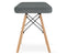 Design kruk - set van 2 - grijs - 45.5x42.5x40.5 cm