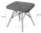 Design kruk - set van 2 - grijs - 45.5x42.5x40.5 cm