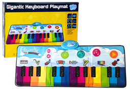 Dansmat - regenboog kleuren - 120 x 46 cm - 8 instrumenten