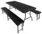 Camping picknicktafel - inklapbaar - zwart - 180x25x43cm