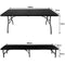 Camping picknicktafel - inklapbaar - zwart - 180x25x43cm