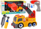 Dinosaurus vrachtwagen - oranje - 28x18x13.5 cm - met gereedschap