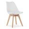 Eettafel en stoelen - 5-delig - wit - zelf te monteren