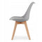Eettafel en stoelen - wit en grijs - 4 stuks - zelf monteren