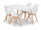 Eettafel en stoelen - 4 stuks - wit - zelf te monteren