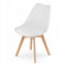 Eettafel en stoelen - 4 stuks - wit - zelf te monteren