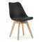 Eettafel en stoelen - 4 stuks - zwart/wit - zelfmontage