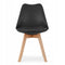 Eettafel en stoelen - 4 stuks - zwart/wit - zelfmontage