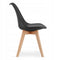 Eettafel en stoelen - 4 stuks - zwart/wit - zelfmontage