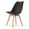 Eettafel en stoelen - 5-delig - zwart - zelfmontage