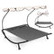 Dubbele ligstoel - grijs - 200 x 190 x 159 cm - met luifel