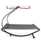 Dubbele ligstoel - grijs - 200 x 190 x 159 cm - met luifel