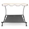 Dubbele ligstoel - grijs - 200 x 190 x 159 cm - met luifel