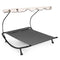 Dubbele ligstoel - grijs - 200 x 190 x 159 cm - met luifel