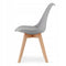 Eettafel met stoelen - 4 stuks - witte tafel - grijze stoelen