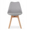 Eettafel met stoelen - 4 stuks - witte tafel - grijze stoelen