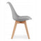 Eettafel met stoelen - 4 stuks - witte tafel - grijze stoelen