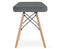Houten krukje - set van 3 - grijs - 45.5 x 42.5 x 40.5 cm