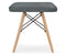 Houten krukje - set van 3 - grijs - 45.5 x 42.5 x 40.5 cm