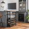 Houten wijnrek - rustiek bruin - 24 flessen - 66 x 30 x 100 cm