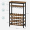 Houten wijnrek - rustiek bruin - 24 flessen - 66 x 30 x 100 cm