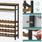 Houten wijnrek - rustiek bruin - 24 flessen - 66 x 30 x 100 cm