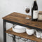 Houten wijnrek - rustiek bruin - 24 flessen - 66 x 30 x 100 cm