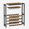 Houten wijnrek - rustiek bruin - 24 flessen - 66 x 30 x 100 cm