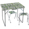Inklapbare campingtafel - jungle patroon - 80x60x70 cm - incl. 2 stoelen