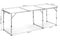 Inklapbare campingtafel - 180x60 cm - lichtgewicht - anti-slip voetjes