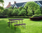 Klaptafel met banken - 120x70x74cm - 4 personen - rotan - bruin