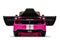 Kinderauto elektrisch - roze - 105x67x47 cm - veiligheidsgordels
