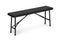 Klaptafel met banken - 120x70x74cm - 4 personen - rotan - zwart