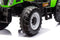 Kinder tractor - groen - 152 x 58 x 53 cm - robuuste bouw