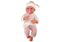 Levensechte babypop - grijze trui - beweegbare ledematen - incl accessoires