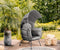 Loungestoel tuin - stalen constructie - 150kg max - opvouwbare luifel