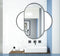 Ovale spiegel - 100x50 cm - zwarte aluminium lijst - waterbestendig