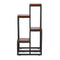 Plantenstandaard - 4 planken - metaal - 34x34x69,5 cm - donker